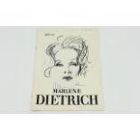 Marlene Dietrich Autograph on Programme