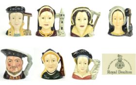 Royal Doulton Character Jugs The Complete Set Of Henry VIII And His Six Wives. 1. Henry VIII D 6642,