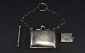 A Small Collection of Silver Items of Interest From Victorian - Edwardian Period ( 3 ) Items In