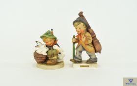 Hummel Figures ( 2 ) Comprises 1/ Little Cellist. 6.5 Inches High. 2/ Playmates. 4.5 Inches High.