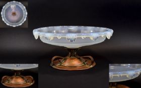 A Sabino Fine 1920's / 1930's Large and Impressive Opalescent / Opaline Moulded Glass Bowl,