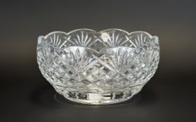 Waterford - Hand Crafted Fine Cut Crystal Bowl. c.1970's.