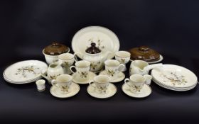 Lambeth Ware Wild Cherry Design Part Dinner Service Pattern number LS 1038 approx 60 pieces in