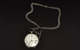 The Express English Lever Open Faced Silver Pocket Watch.