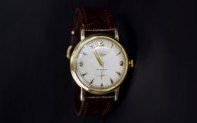 Longines 10ct Gold Filled Automatic ( Mechanical ) Gents Wrist Watch with Attached Leather Strap