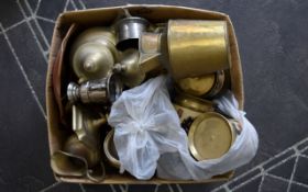 Box of Assorted Brass Ware