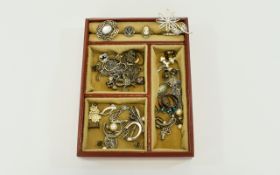 A Good Collection of Vintage Silver Jewellery.