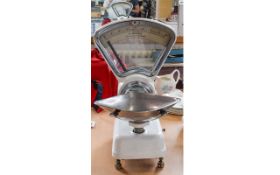 Avery Shop Scales Cast Enamel With Stainless Steel Bowl,