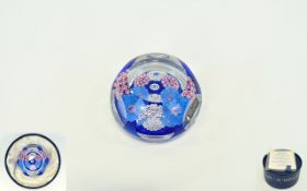Whitefriars Ltd and Numbered Edition - Millefiori Full Lead Crystal Paperweight.
