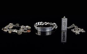Vintage Items ( 3 ) In Total. Comprises 1/ Silver Charm Bracelet.