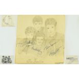 The Beatles 1963 Black and White Autographed Fan Club Card - Hand Signed Personally by All Four