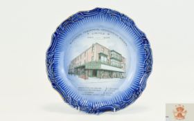 Edwardian Plate Commemorating Blackpool Industrial Co-Operative Society 1885 -1906 Unusual plate in