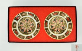 Royal Crown Derby Pair of Old Imari Pattern Pin Dishes.