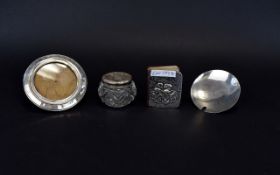 Small Mixed Lot Of Silver Comprising Silver Fronted Prayer Book, Circular Photo Frame,