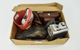 Small Mixed Lot Comprising Kodak Brownie 8mm Movie Camera, Agfa 35mm Camera With Leather Case,