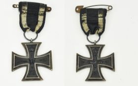 Imperial 2nd Class Iron Cross with Ribbon Blued Finish.