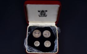 Elizabeth II 1987 Maundy Set of 4 Uncirculated Silver Coins.