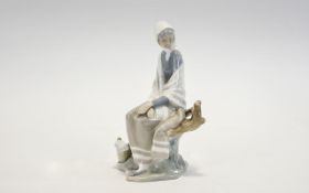 Lladro Figurine ' New Shepherdess ' Model 4576. Issued 1969 - 1985. Height 9.5 Inches.