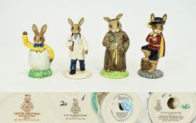Royal Doulton Vintage Hand Painted Bunnykins Figures ( 4 ) Four In Total.