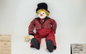 A Vintage - Ceramic Genuine Clown Japanese Figure / Doll ' Rascal ' by Hobo.