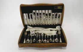 Nice Quality Boxed ( 62 ) Piece Silver Plated Canteen of Cutlery From The 1970's. Looks Unused.