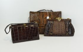 A Collection of 1920's / 1930's Ladies Period Handbags ( 3 ) Bags In Total.