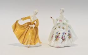 Royal Doulton Figures ( 2 ) Comprises 1/ Kirsty HN2381. Designer M. Davies. Issued 1971 - 1996.