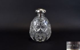 Edwardian Period Ornate Pierced Silver Topped - Huge and Impressive Ladies Vanity Jar.