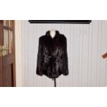 Vintage Rabbit Fur Coat Deep black/brown