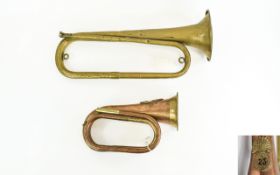 Cavalry Bugle Copper and brass bugle mar