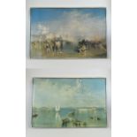 A Pair Of Large Framed Turner Prints Two