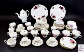 Mixed Lot Of Part Teasets Comprising 23 Pieces Of Colclough, 15 x Gainsborough, 15 x Crown Royal And