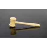 Antique Carved Ivory Auctioneers Gavel of Elephant Quality and Condition. 5.5 Inches In length.