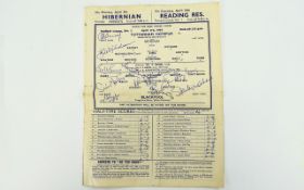 Spurs Autographs on Match Blackpool Programme ( 1954 ) - 2 x Spurs Inc Alf Ramsey,