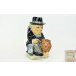Kevin Francis Large Limited & Numbered Edition Hand painted Toby Jug. 'Winston Churchill' With
