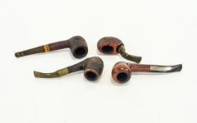 Excellent Collection of Hand Crafted Top Quality Antique and Vintage Pipes ( 4 ) Four In Total.