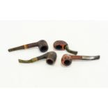 Excellent Collection of Hand Crafted Top Quality Antique and Vintage Pipes ( 4 ) Four In Total.