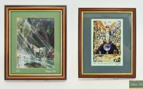 David Weston 1935 - 2011 Artist Pencil Signed Ltd and Numbered Photographic Colour Prints ( 2 ) In