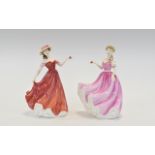 Royal Doulton I.C.C Figures ( 2 ) In Total. Comprises 1/ Christine HN4307. Designer N. Pedley.