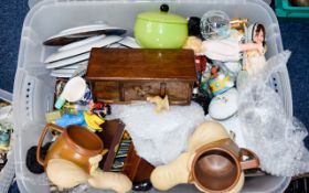 Large Box of Assorted Collectable including toys, ceramics,