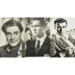 A Collection of Hand Signed Black and White Gloss Photos of British Male Film Stars of The 1940's