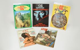 A Collection Of Five Original OZ Magazines Five issues of Richard Neville's iconic counter cultural