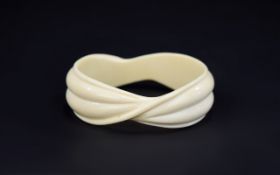 Antique Nice Quality Carved Ivory Bangle - Please See Photo.