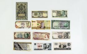 A Good Collection of High Bank Notes from Around the World in high grade condition. circa 1930 to