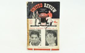 Manchester Untied Busby Babes Autographs, 3 on Match Programme ( 1955 ) Tommy Taylor,