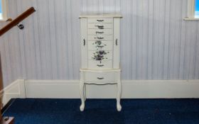 Jewellery Cabinet Contemporary jewellery cabinet with Queen Anne legs,