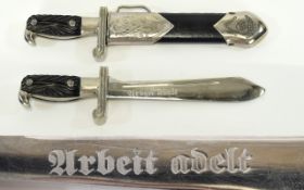 Miniature RAD Style German Dagger. Marked KRONE. Size 8.5 Inches In length.