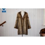 Ocelot Coat Ladies vintage ocelot three quarter coat with impressive shawl collar,