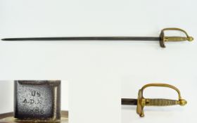 United States of America Civil War Period US Model 1840 N.C.O Sword.