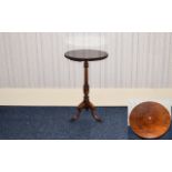 Early 19th Century Period Mahogany Tripod Wine Table, Raised on Turned Column and Splayed Legs.